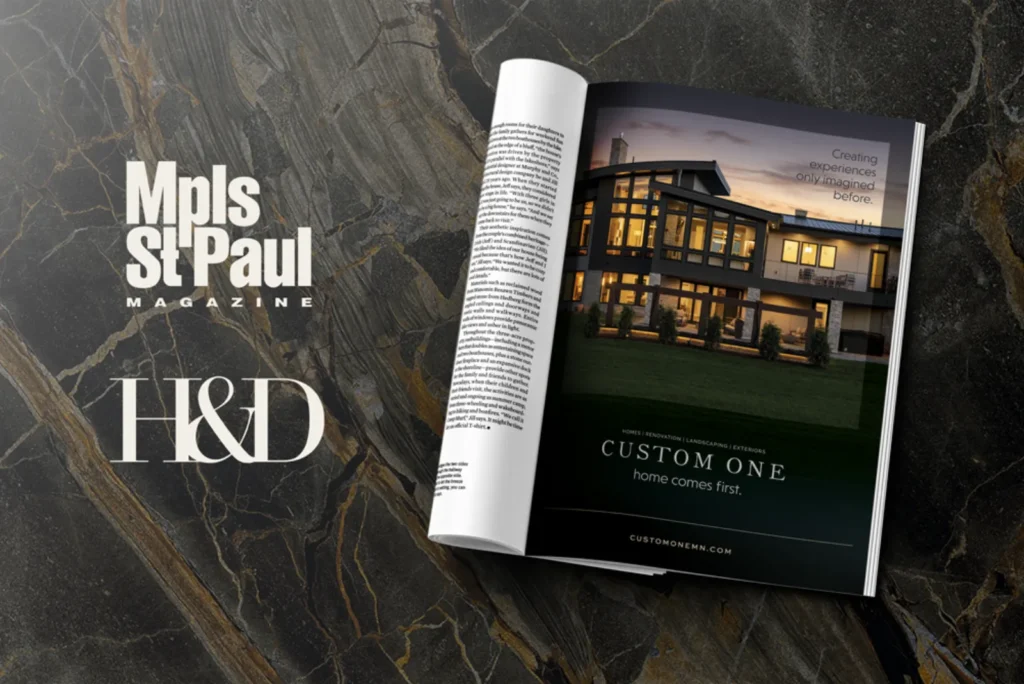 Custom One Homes Magazine Ad